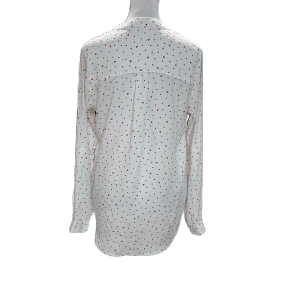Active USA White with Red & Blue Triangles Long Sleeve or Button Up 3/4 Sleeve S - Picture 6 of 16